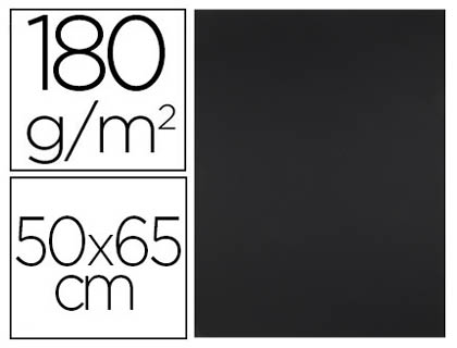 Cartulina Liderpapel 50x65cm. 180g/m² negro